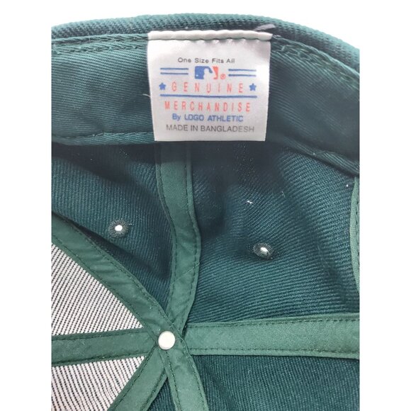 Vtg Logo Athletics Oakland A's Snapback Cap Baseball MLB OSFM Adj - Picture 8 of 8